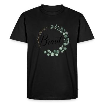 Couronne de fleurs de mariée Eucalyptus Enterrement de vie de garçon Mariage - T-shirt Premium bio Homme - noir - Devant - Nico (187cm)