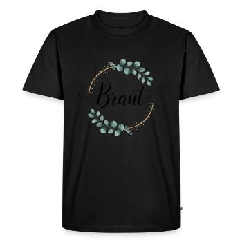 Couronne de fleurs de mariée Eucalyptus Enterrement de vie de garçon Mariage - T-shirt Premium bio Homme - noir - Devant - Nico (187cm)