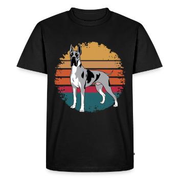Rétro Vintage Greyhound Dog Lover Cadeaux pour les hommes - T-shirt Premium bio Homme - noir - Devant - Nico (187cm)