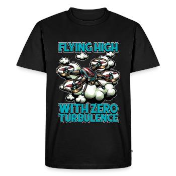 Passionné de drones qui vole haut avec des courses de drones - T-shirt Premium bio Homme - noir - Devant - Nico (187cm)