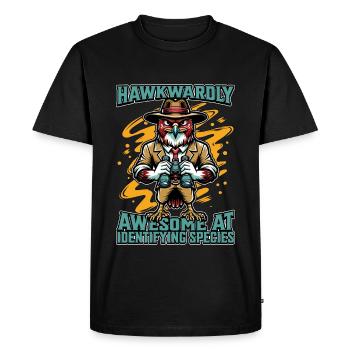 Ornithologie Hawkwardly Génial pour l’observation des oiseaux - T-shirt Premium bio Homme - noir - Devant - Nico (187cm)