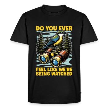 Ornithologie Avez-vous l’impression que nous sommes des gardiens d’oiseaux - T-shirt Premium bio Homme - noir - Devant - Nico (187cm)