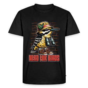 Ornithologie Nerd Pour Oiseaux Zoologiste Ornithologue - T-shirt Premium bio Homme - noir - Devant - Nico (187cm)
