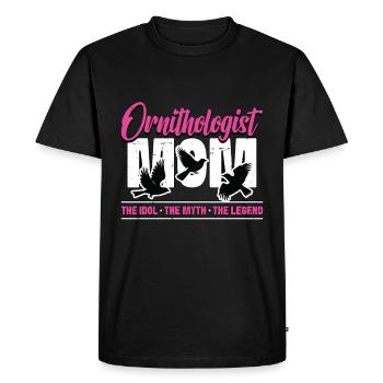 Ornithologue Maman L’idole Le mythe Ornithologue Ornithologue - T-shirt Premium bio Homme - noir - Devant - Nico (187cm)