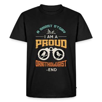 Ornithologue Une nouvelle Je suis un ornithologue - T-shirt Premium bio Homme - noir - Devant - Nico (187cm)