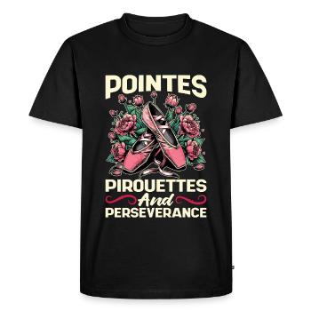 Ballet Pointes Pirouettes Et Ballet Amateur De Musique De Ballet - T-shirt Premium bio Homme - noir - Devant - Nico (187cm)