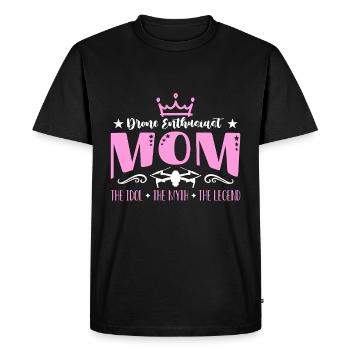 Drone Enthusiast Mom The Idol Loves Drone Racing - Men's Premium Organic T-Shirt - black - Front - Nico (187cm)