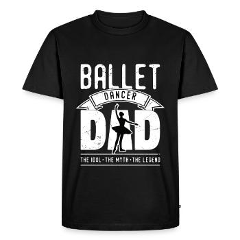 Danseur de ballet Papa L’idole L’amateur de danse - T-shirt Premium bio Homme - noir - Devant - Nico (187cm)