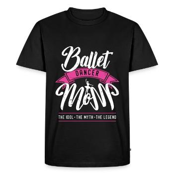 Danseuse de ballet Maman L’Idole Aime La Musique Classique - T-shirt Premium bio Homme - noir - Devant - Nico (187cm)