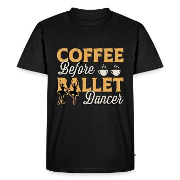Danseuse de ballet Café Danse Sport Amateur de café - T-shirt Premium bio Homme - noir - Devant - Nico (187cm)