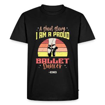 Ballet Dancer A Short Story I Am A Ballet Lover - Men's Premium Organic T-Shirt - black - Front - Nico (187cm)