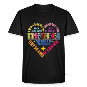 Professeur de danse Chorégraphe Professeurs de danse - T-shirt Premium bio Homme - noir - Devant - Nico (187cm)