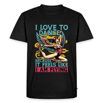 Acro Dance I Love To Dance Because Dancing Lover - Men's Premium Organic T-Shirt - black - Front - Nico (187cm)