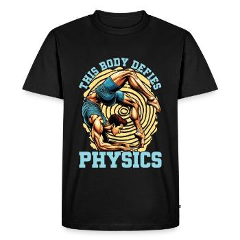 Acro Dance This Body Defies Physics Gymnastics - Men's Premium Organic T-Shirt - black - Front - Nico (187cm)