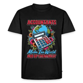 Les comptables comptables font la feuille de calcul du monde - T-shirt Premium bio Homme - noir - Devant - Nico (187cm)