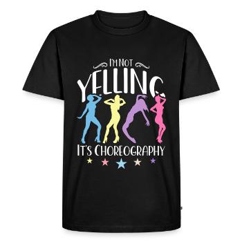 Prof de danse : ce n’est pas crier, c’est de la danse sport - T-shirt Premium bio Homme - noir - Devant - Nico (187cm)