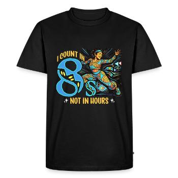 Prof de danse Je compte en 8s Instructeur de danse - T-shirt Premium bio Homme - noir - Devant - Nico (187cm)