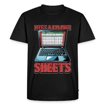 Accounting Life’s A Analyse des données du bilan - T-shirt Premium bio Homme - noir - Devant - Nico (187cm)
