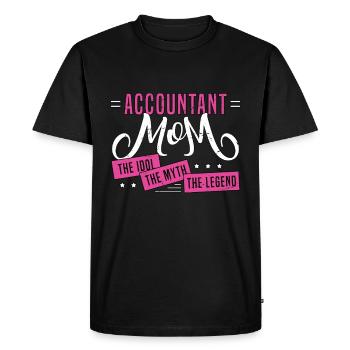 Comptable Maman L’idole Le mythe Analyse des données - T-shirt Premium bio Homme - noir - Devant - Nico (187cm)