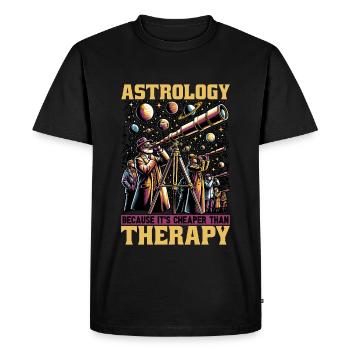 Astrology Because It's Cheaper Fortune Telling - Men's Premium Organic T-Shirt - black - Front - Nico (187cm)