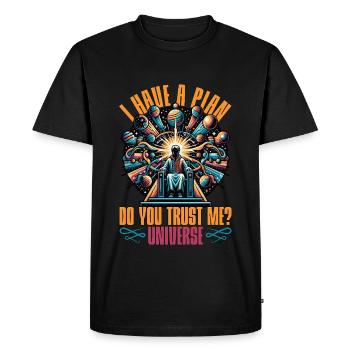 Astrologue J’ai un plan Faites-vous confiance Astrologie - T-shirt Premium bio Homme - noir - Devant - Nico (187cm)