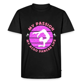 Acro Danseuse Ma Passion Mon Acro Danse Gymnastique - T-shirt Premium bio Homme - noir - Devant - Nico (187cm)