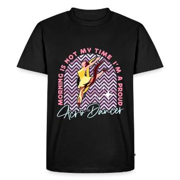 Acro Dancer Morning Is Not My Time Acro Dance - Men's Premium Organic T-Shirt - black - Front - Nico (187cm)