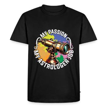 Astrologue Ma passion Mon astrologie Diseuse de bonne aventure - T-shirt Premium bio Homme - noir - Devant - Nico (187cm)