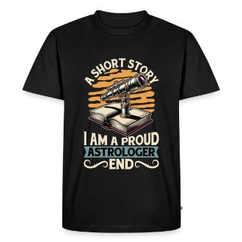 Astrologue Une nouvelle Je suis un fier lecteur de tarot - T-shirt Premium bio Homme - noir - Devant - Nico (187cm)