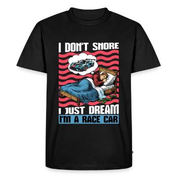 Course automobile Je ne ronfle pas, j’aime juste les voitures de sport - T-shirt Premium bio Homme - noir - Devant - Nico (187cm)