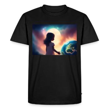Mon monde - T-shirt Premium bio Homme - noir - Devant - Nico (187cm)