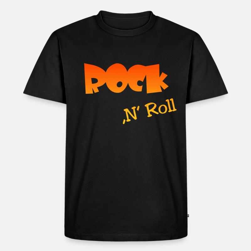 Rock n Roll - Männer Premium Bio T-Shirt - Schwarz