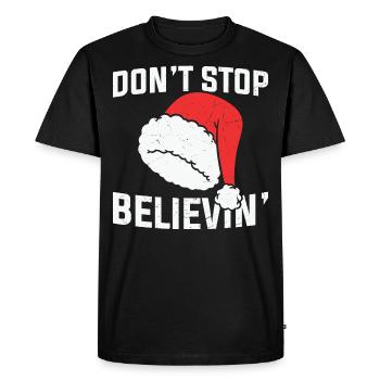 Père Noël 24 décembre T-shirt - T-shirt Premium bio Homme - noir - Devant - Nico (187cm)