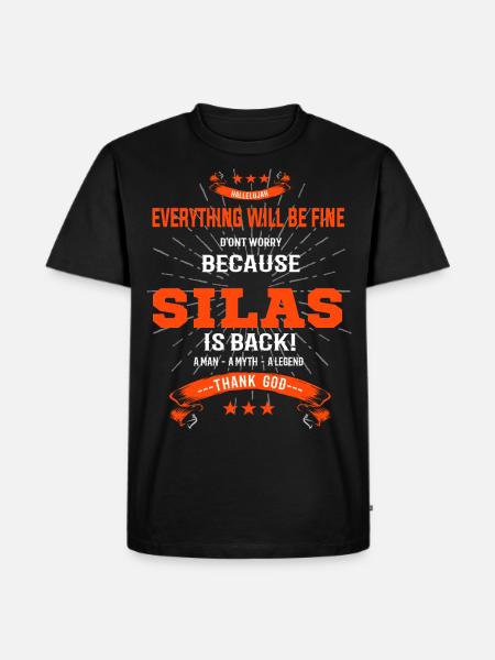 Silas is back T-shirt - Men's Premium Organic T-Shirt - black