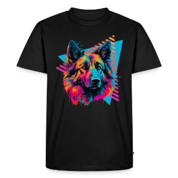 Tervueren style années 80 - T-shirt Premium bio Homme - noir - Devant - Nico (187cm)