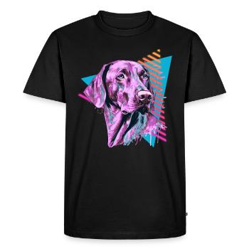 Style Vizsla des années 80 - T-shirt Premium bio Homme - noir - Devant - Nico (187cm)