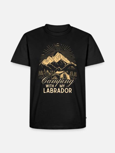Labrador Camping Zelten - T-shirt Premium bio Homme - noir