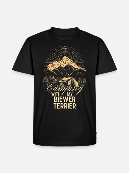 Biewer Terrier Camping - Men's Premium Organic T-Shirt - black
