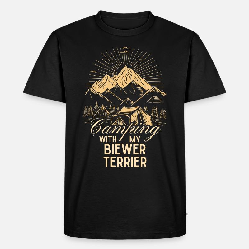 Biewer Terrier Camping - T-shirt Premium bio Homme - noir