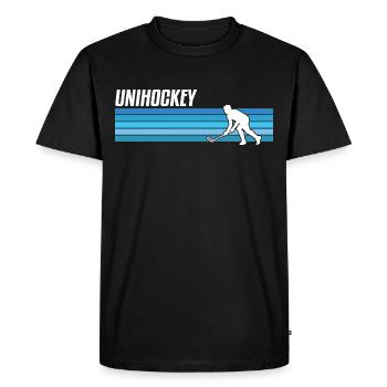 Joueur de floorball Floorball Jeu de floorball - T-shirt Premium bio Homme - noir - Devant - Nico (187cm)