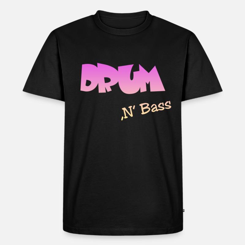 Drum n Bass, Techno, Minimal - Männer Premium Bio T-Shirt - Schwarz