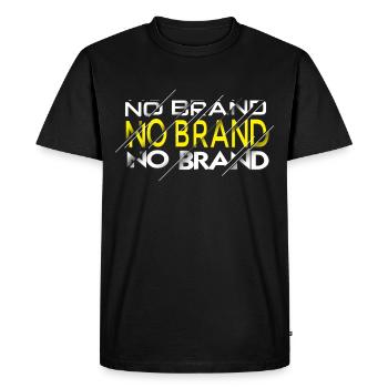 NO BRAND - SLICE - Men's Premium Organic T-Shirt - black - Front - Nico (187cm)