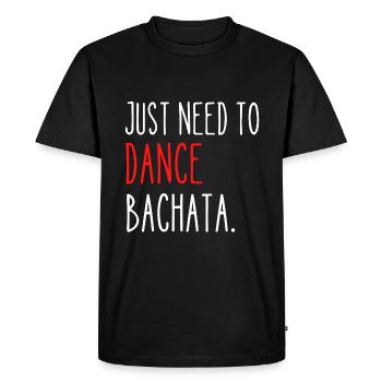 t-shirt humor bachata Christmas gift idea - Men's Premium Organic T-Shirt - black - Front - Nico (187cm)