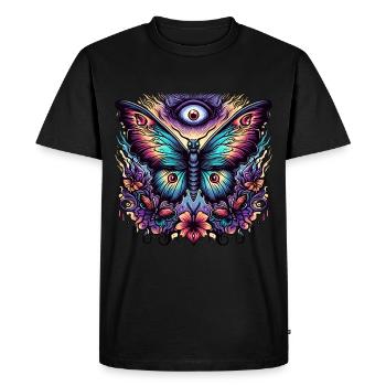 Scary butterfly with skull - Men's Premium Organic T-Shirt - black - Front - Nico (187cm)