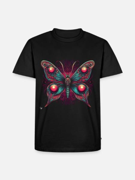 Scary butterfly with skull - Men's Premium Organic T-Shirt - black