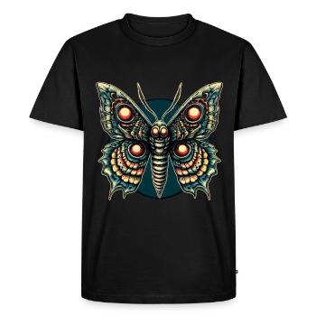 Scary butterfly with skull - Men's Premium Organic T-Shirt - black - Front - Nico (187cm)