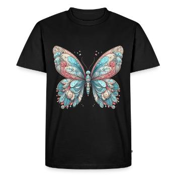 Scary butterfly with skull - Men's Premium Organic T-Shirt - black - Front - Nico (187cm)