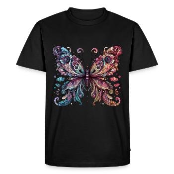 Scary butterfly with skull - Men's Premium Organic T-Shirt - black - Front - Nico (187cm)