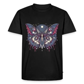 Scary butterfly with skull - Men's Premium Organic T-Shirt - black - Front - Nico (187cm)