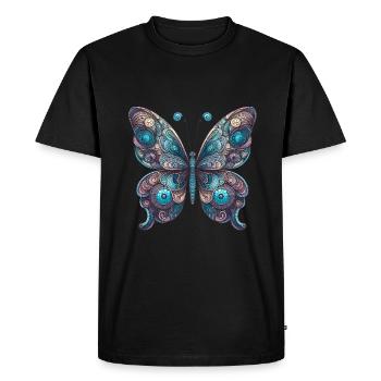 Scary butterfly with skull - Men's Premium Organic T-Shirt - black - Front - Nico (187cm)